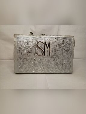 Steve Madden Silver Crystal-Studded Crossbody Bag